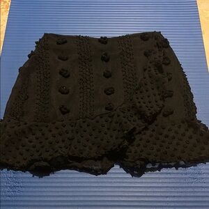 Elegant Black Ruffled Skirt